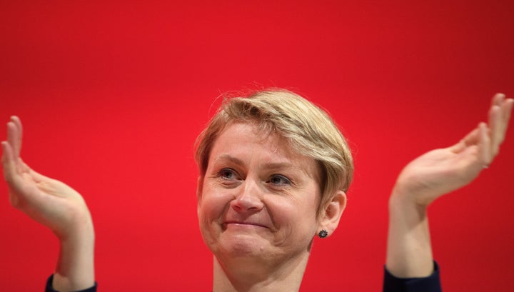 Yvette Cooper at a Labour conference event on refugees