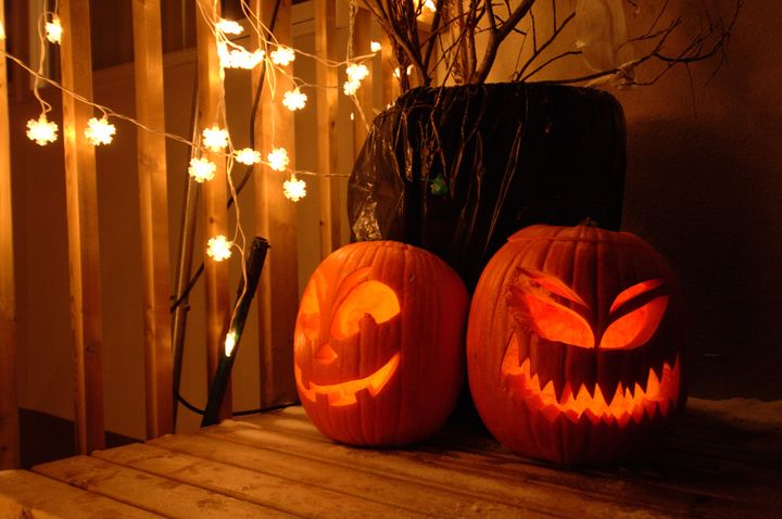 People believed carved pumpkins could ward off evil spirits.
