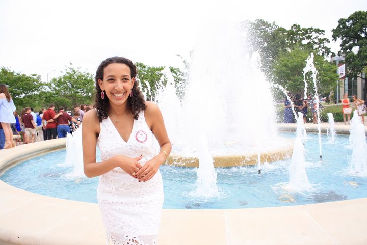 Isis just after receiving her class ring from Texas A&M University in College Station, Texas earlier this year.