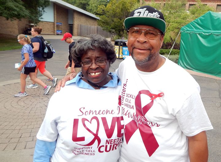 <p>Kynnedi's grandparents, Linda and Eddie Booth, started a sickle cell awareness walk in Flint, Mich., during the summer of 2014.</p>