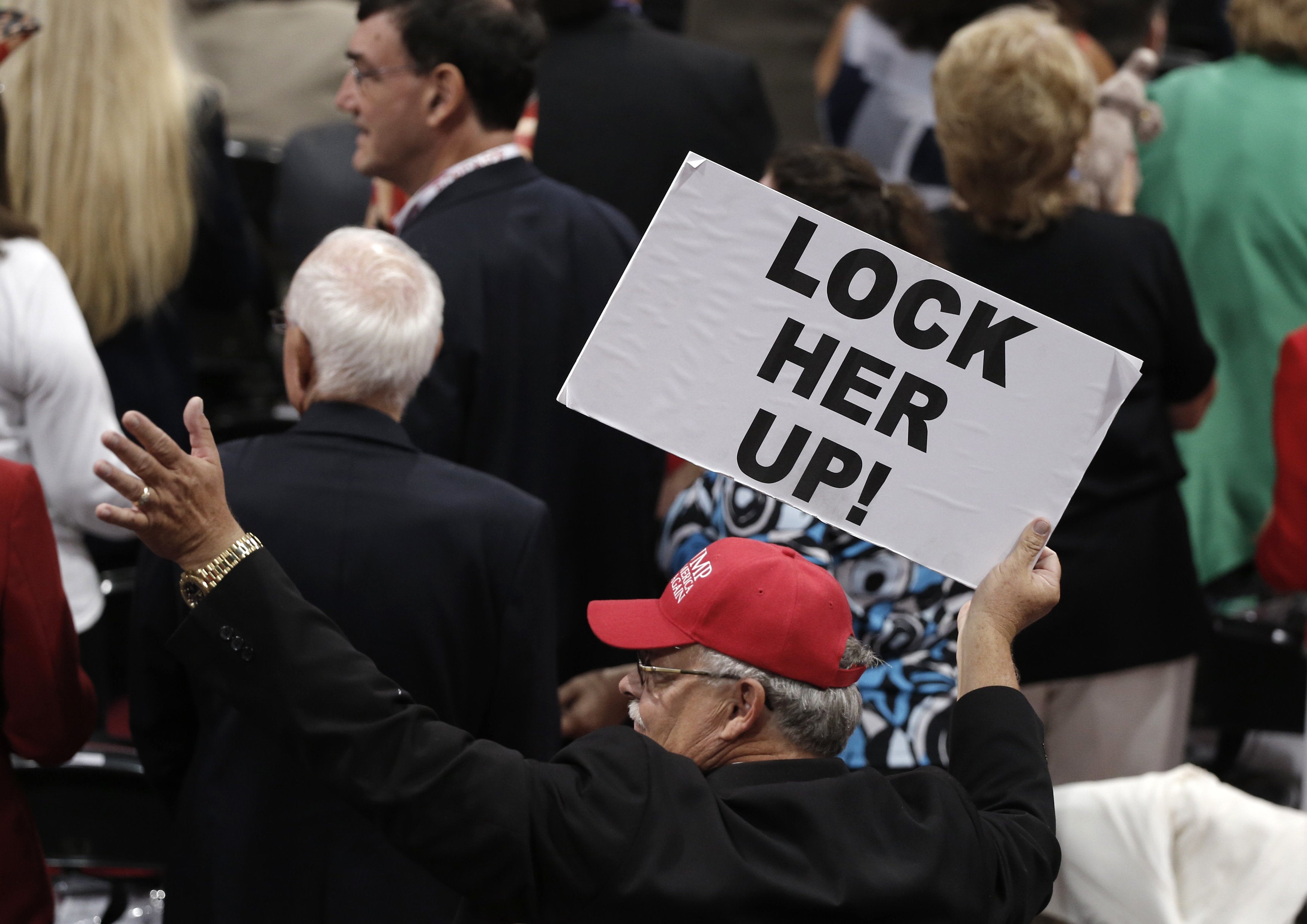 Emotionally satisfying, sure.  But GOPers should not take the bait of 'lock her up'