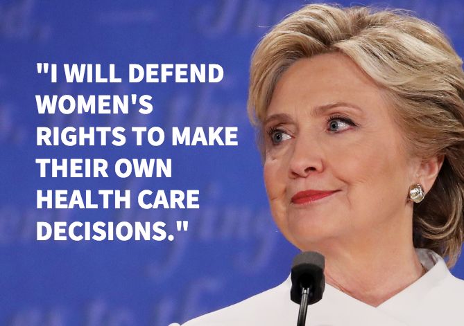 Hillary Clinton, speaking at the final presidential debate in Las Vegas.
