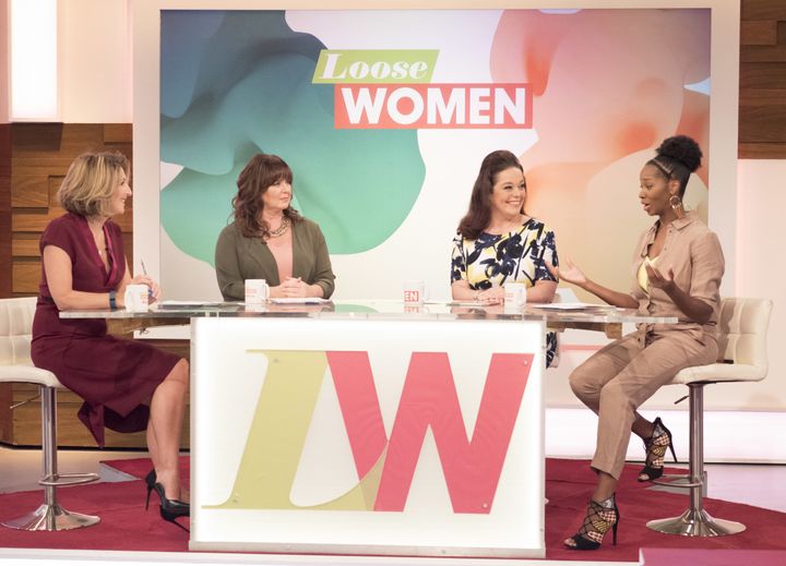 Jamelia during her most recent 'Loose Women' appearance in August