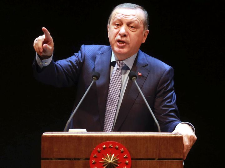 Turkish President Recep Tayyip Erdogan says Turkey "will not wait for problems to come knocking on our door."