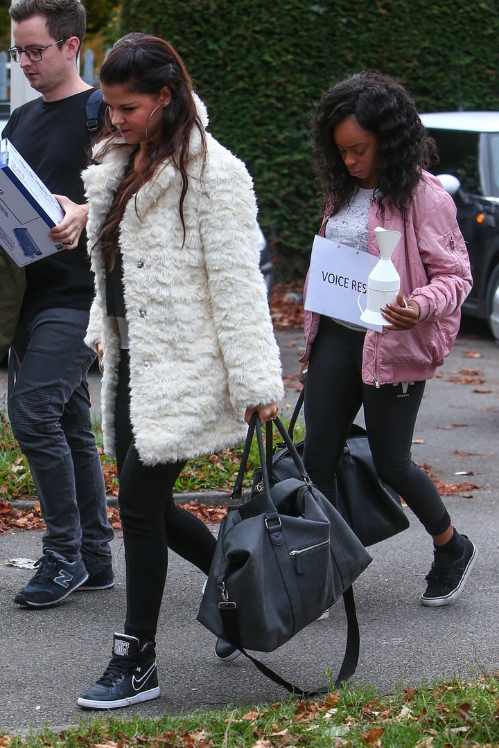 Relley with competitor Saara Aalto on Thursday (19 October)