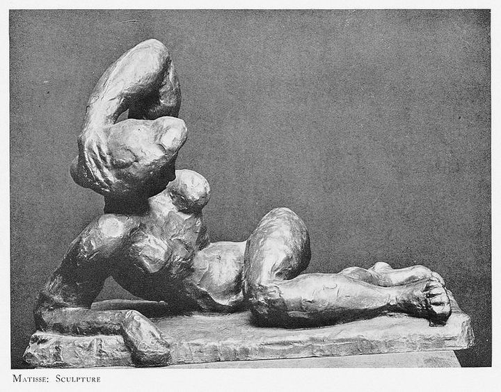 Henri Matisse, "Nu couché, I (Reclining Nude, I)," 1906–1907.