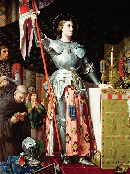 Jean Auguste Dominique Ingres, "Joan of Arc at the Coronation of Charles VII," 1854.