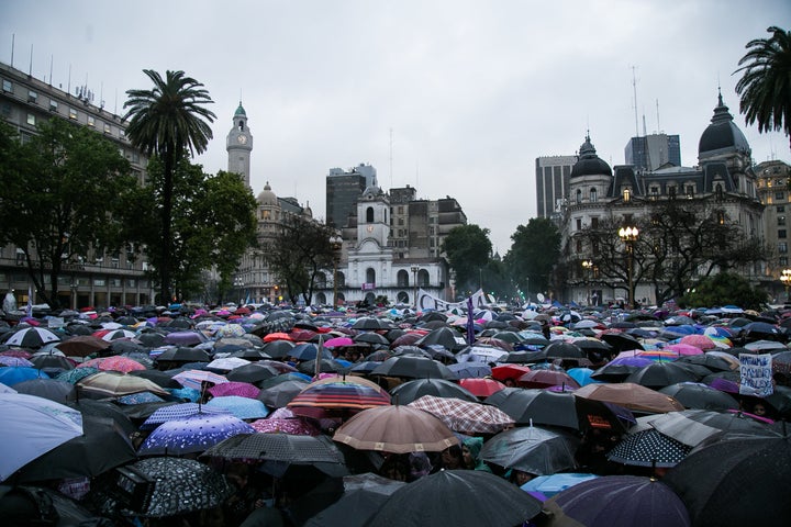 Thousands of women set to protest in Buenos Aires, Argentina, on 19 October 2016.