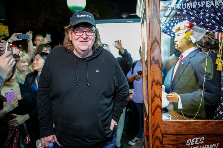 "Michael Moore in TrumpLand" appeals to undecided voters and Bernie Sanders supporters to choose Clinton on Nov. 8.