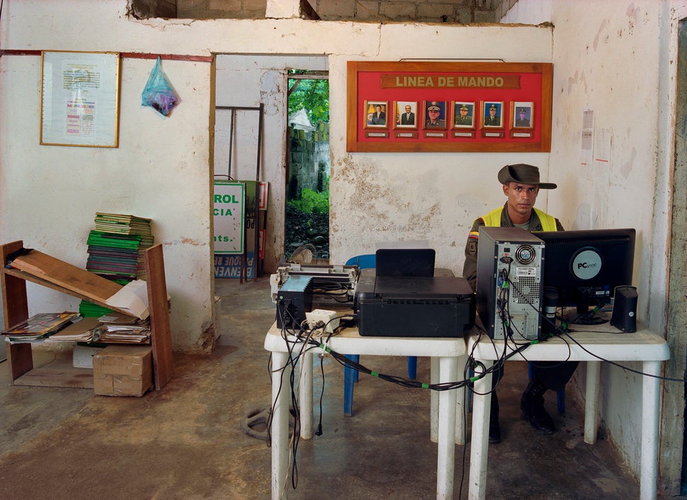 Countryside Police Substation in Retiro Nuevo, Patrolman Luis Ruiz Luna. (Colombia, Aug. 2011.)<i></i>