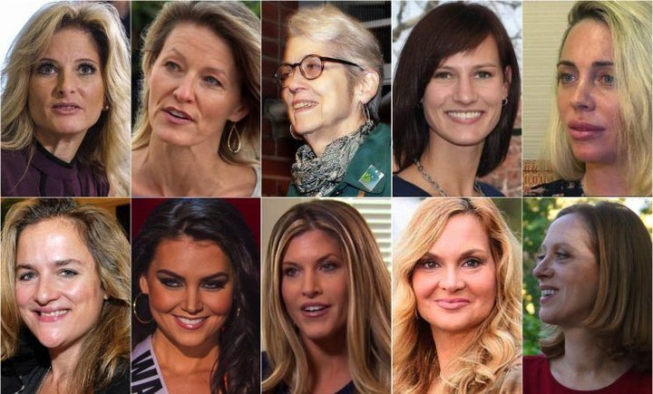 Some of Donald Trump’s accusers, from top left: Summer Zervos, Kristen Anderson, Jessica Leeds, Rachel Crooks, Mindy McGillivray, Natasha Stoynoff, Cassandra Searles, Temple Taggart, Jill Harth, Cathy Heller