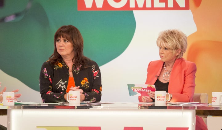<strong>Coleen Nolan and Gloria Hunniford on Monday's 'Loose Women'</strong>