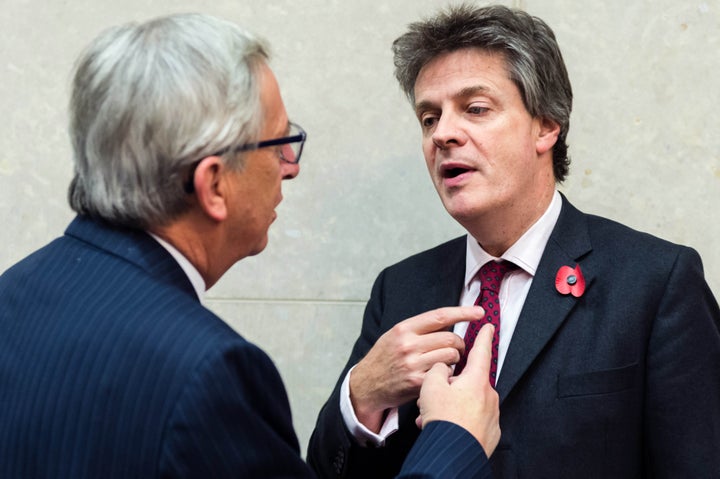 Jonathan Hill with European Commission President Jean-Claude Juncker