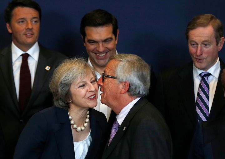 Theresa May at her first EU summit