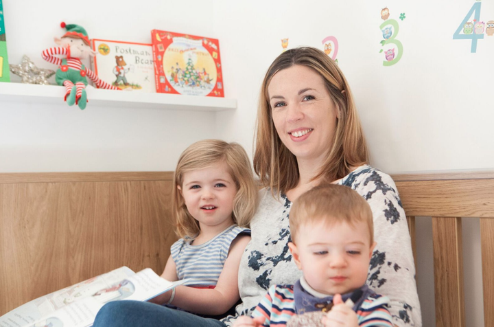 Sarah Greenwell with her kids Holly and Finley.