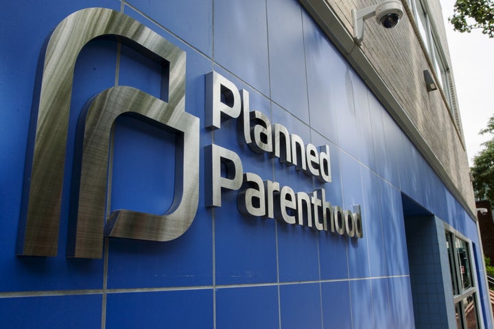 A sign is pictured at the entrance to a Planned Parenthood building in New York August 31, 2015.