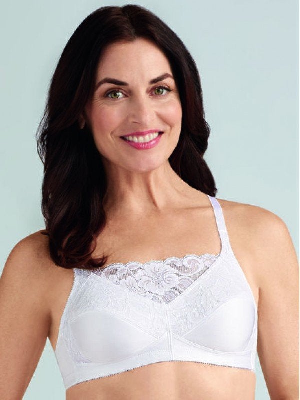 Dianna Non-wired Mastectomy Mastectomy Bra mastectomy bra - white, Amoena  UK