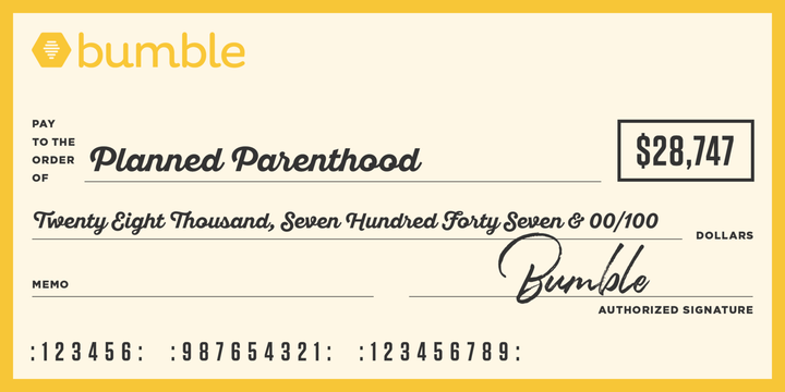 The app posted this mock illustration of the check in a <a href="http://blog.bumble.com/bumbleblog/plannedparenthood" target="_blank" role="link" class=" js-entry-link cet-external-link" data-vars-item-name="blog" data-vars-item-type="text" data-vars-unit-name="58091612e4b0cdea3d8662d7" data-vars-unit-type="buzz_body" data-vars-target-content-id="http://blog.bumble.com/bumbleblog/plannedparenthood" data-vars-target-content-type="url" data-vars-type="web_external_link" data-vars-subunit-name="article_body" data-vars-subunit-type="component" data-vars-position-in-subunit="6">blog</a> published Thursday afternoon.