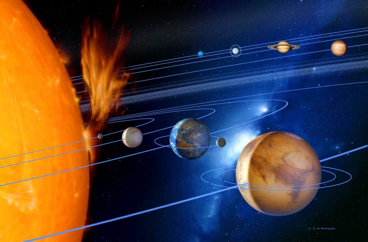 The solar system.