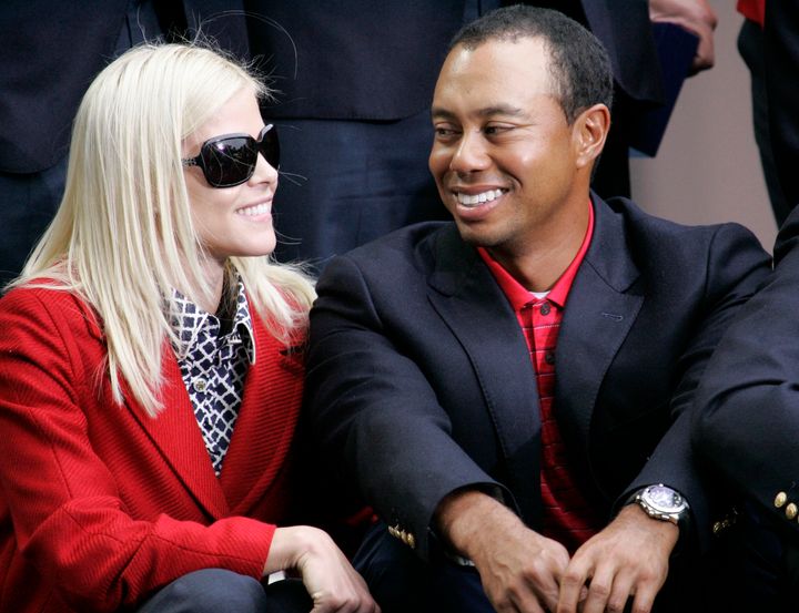 Tiger and Elin at the 2009 closing ceremonies for the Presidents Cup in San Francisco.