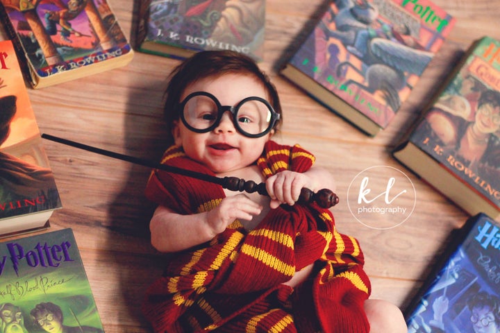 When Lorelai Grace was 3 months old, she posed for a Harry Potter-themed photo shoot.