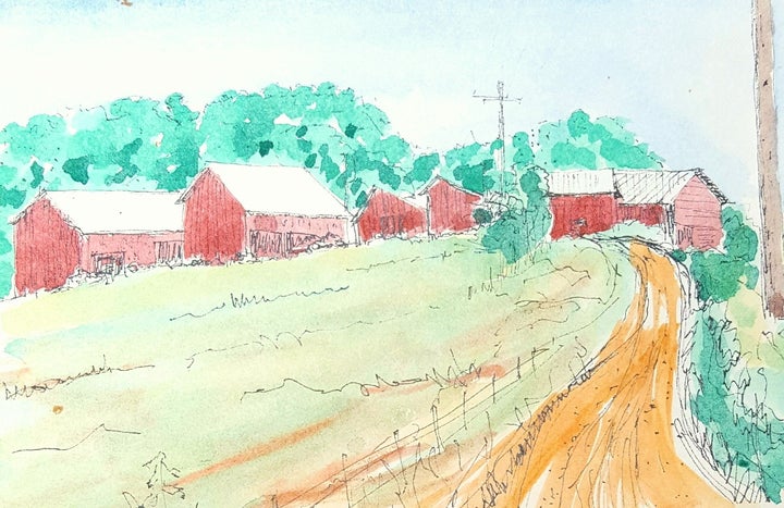 watercolor by Bill Boll (1930-2009) 