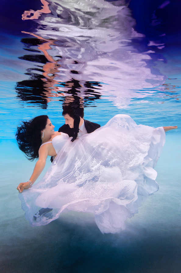 The photos have a romantic, yet surreal feeling to them.