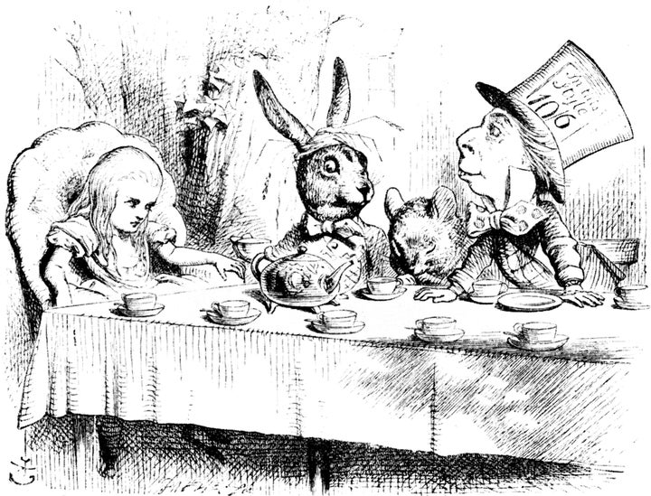 Just like Alice, young kids see the world as a wonderland where inanimate things and animals have human-like charac