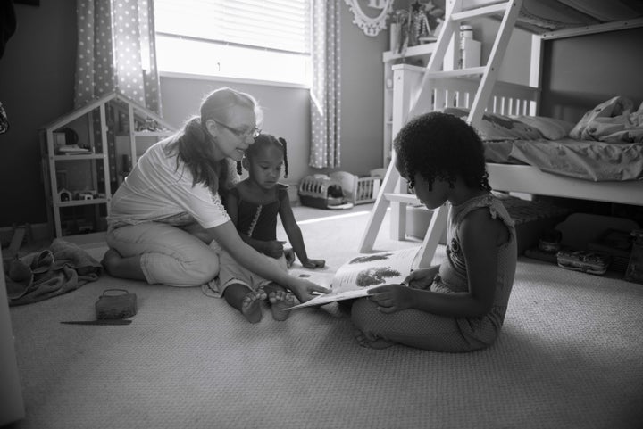 "We all play on the floor," Sudds told HuffPost of parenting.