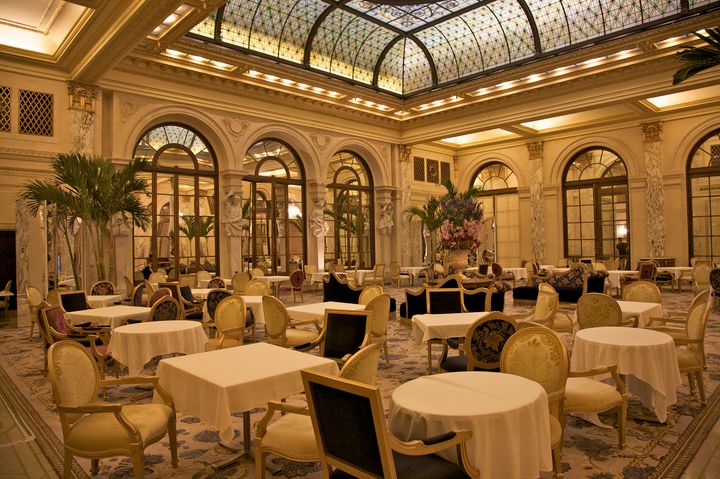 The Palm Court at The Plaza Hotel.