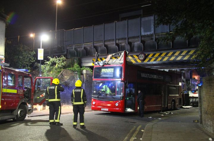 <strong>26 people were injured after a double-decker bus crashed into a railway bridge in Tottenham, London.</strong>