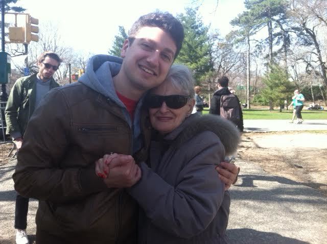 My grandmother and I in Prospect Park, 4/14/13.