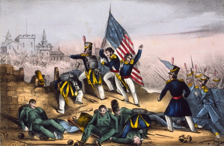 US Marines at the battle of Chapultepec. Mexico lost roughly half of its territory to the United States in the nineteenth century, a process that was set in motion by Americans moving south of the border.