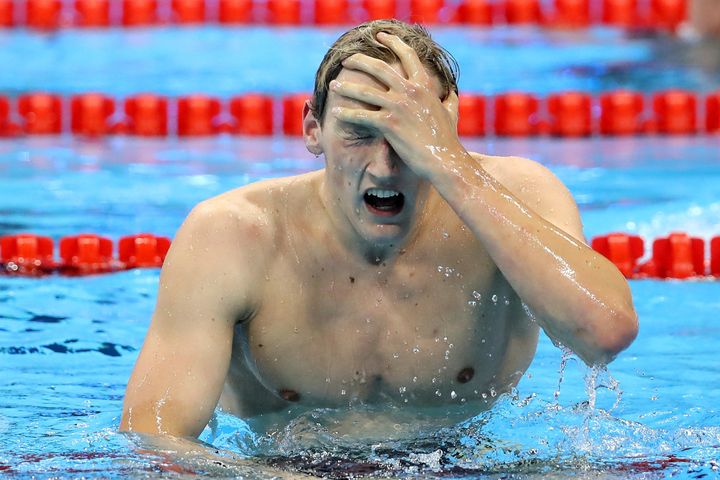 Mack Horton took home the gold medal in the men’s 400 freestyle race during the first day of the 2016 Rio Olympics.