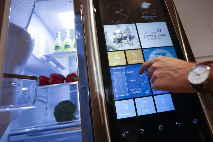 There is a rising popularity to own 'Smart Home' gadgets such as this Family Hub fridge from Samsung.