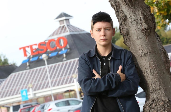 Charlie was denied service at the Tesco store in Bedford after he presented his female ID