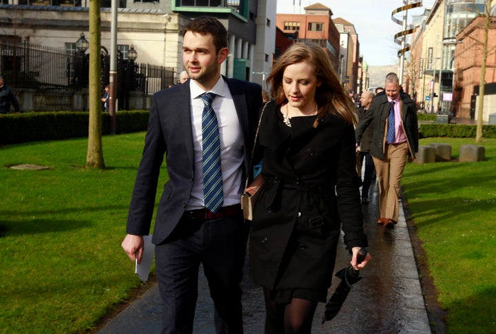 Manager Daniel McArthur (left) refused to prep the cake, which was to be given to Northern Ireland's first openly gay mayor. 