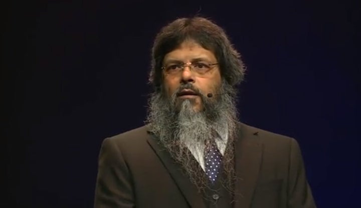 Manwar Ali speaks at a TEDxExeter talk. 