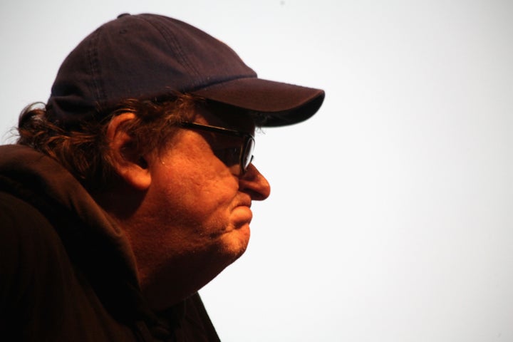 Michael Moore attends the MoveOn.org Movie Screening And Panel On Reducing Gun Violence at SVA Theater on March 23, 2013 in New York City.