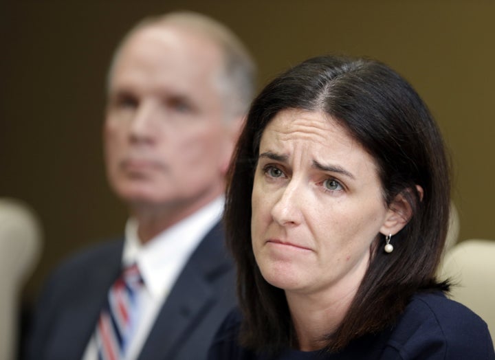 Katie McLaughlin, the ex-wife of former Subway pitchman Jared Fogle, held a press conference Monday where she addressed her l