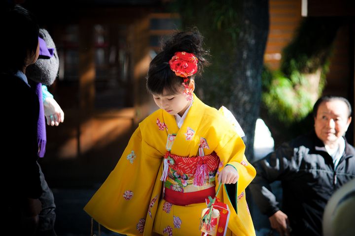 Girl dressed for the Shichi-Go-San festival