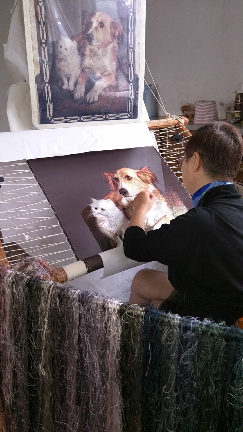 Animals and pets are popular embroidery subjects