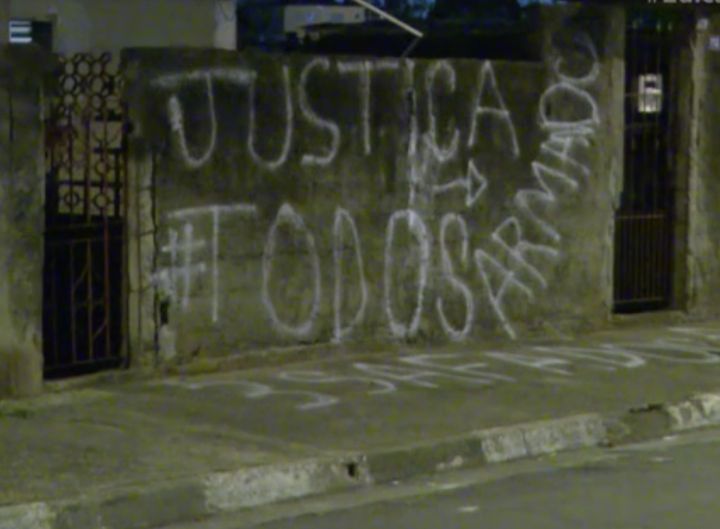 The family home has been daubed with graffiti since Andrade was released 