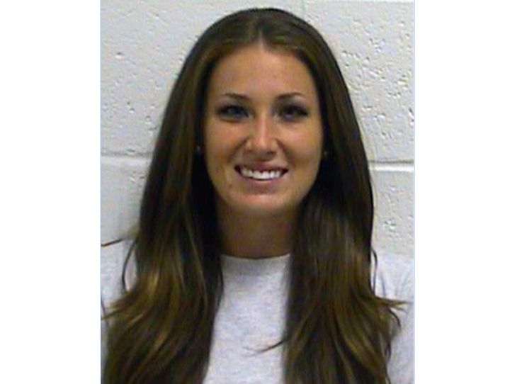 Amber Hilberling, seen here in August, was serving a 25-year sentence for murder when she was found dead on Monday.