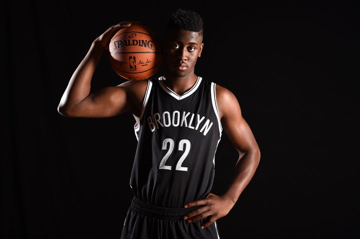 Caris LeVert poses for a portrait during the 2016 NBA rookie photo shoot on Aug. 7, 2016, at the Madison Square Garden T