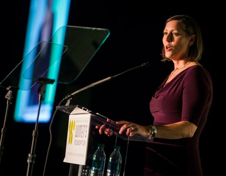 Washington Area Women's Foundation President & CEO Jennifer Lockwood-Shabat addressses 2016 Leadership Luncheon