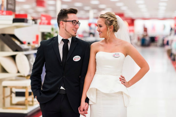 The Rexroads celebrated one year of marriage with a Target photo shoot. 