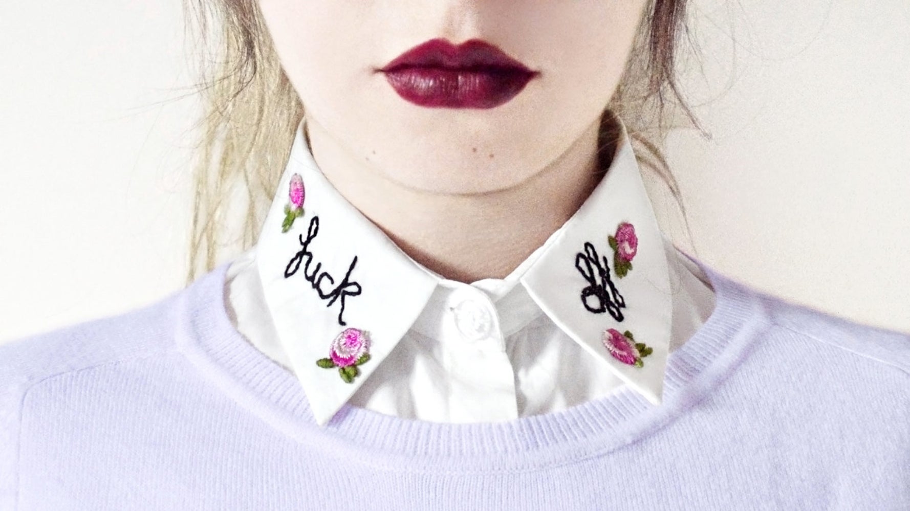 Embroidered collar deals