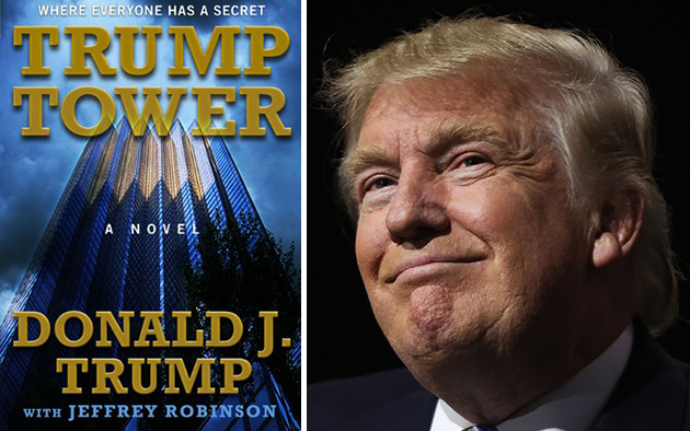 The original artwork for <em>Trump Tower</em> with Donald J. Trump listed as the author.