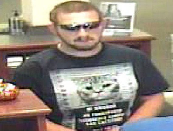 This man is accused of holding up a BancFirst location in Norman, Oklahoma.